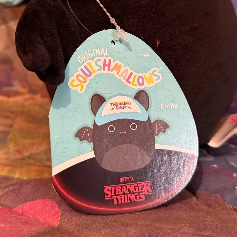 Squishmallow Stranger Things Thinking Cap Emily Bat 7 Inch NwT